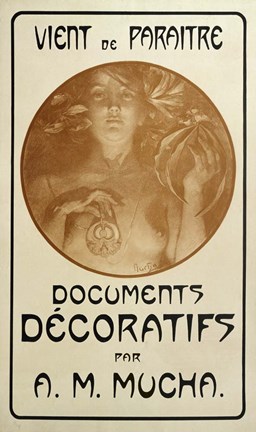 Framed Advertisement for the Monograph Decorative Documents, 1902 Print