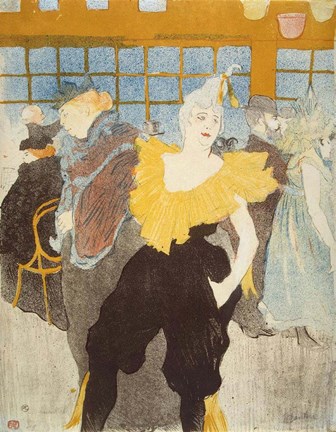 Framed La Clownesse in the Moulin Rouge, 1897 Print