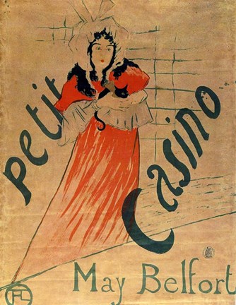 Framed May Belfort, Petit Casino, 1895 Print