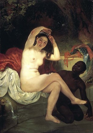 Framed Bathing Bathsheba, 1832 Print