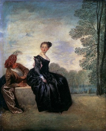 Framed Capricious Woman (La Boudeuse), 1718 Print