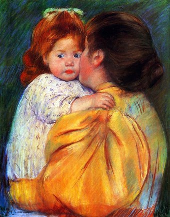 Framed Maternal Kiss, 1896 Print