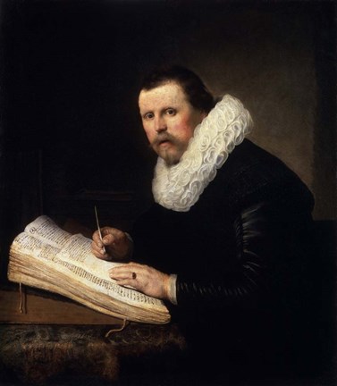 Framed Portrait of a Scholar, 1631 Print