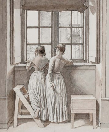 Framed At a Window in the Artist's Studio, 1852 Print
