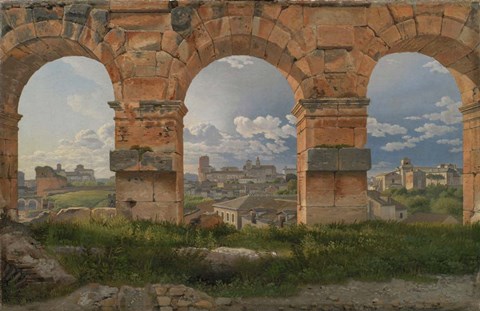 Framed View through Three Arches of the Third Storey of the Colosseum, 1815 Print