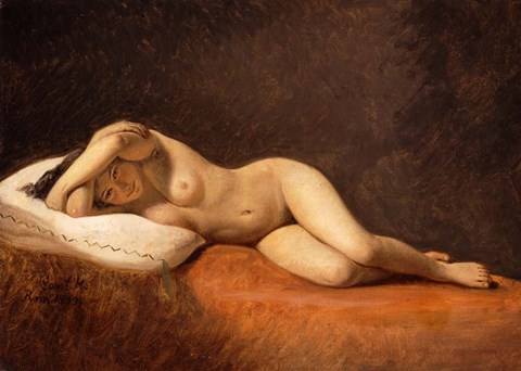 Framed Resting Model, 1839 Print