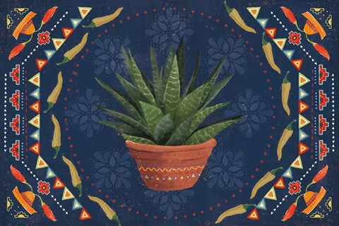 Framed Tex Mex Fiesta II Dark Print