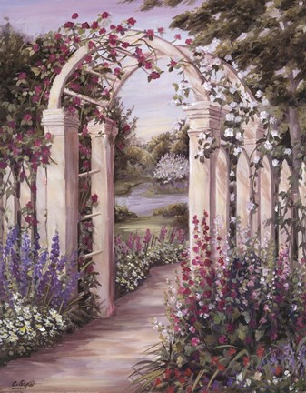 Framed Garden Escape II Print