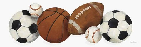 Framed Sports Border I White Crop Print