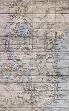 Framed Old Map Africa Print