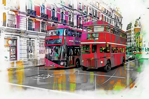 Framed London Bus Print