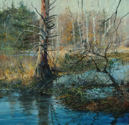 Framed Pink Beds Print