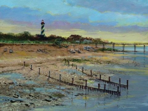 Framed Salt Run Sunset Print