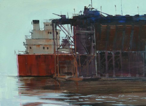 Framed Iron Ore Dock Print