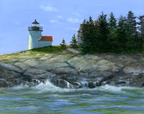 Framed Curtis Island Lighthouse Print