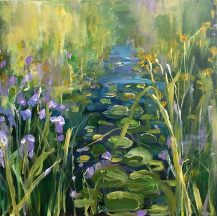 Framed Lily Pads Print