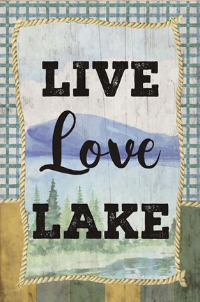Framed Love, Love, Lake Print
