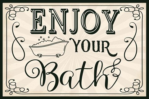 Framed Enjoy Your Bath Print