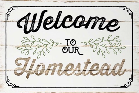 Framed Welcome to Our Homestead Print