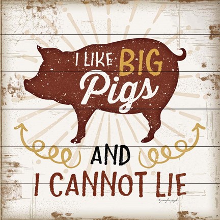 Framed Big Pigs Print