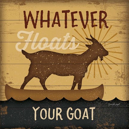 Framed Floats Your Goat Print