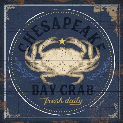 Framed Chesapeake Bay Crab Print