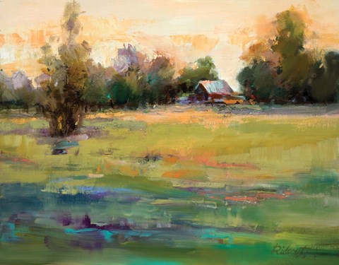 Framed Field of Green Print