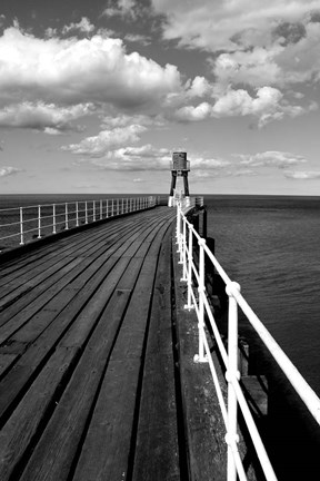 Framed Whitby Harbour Pier Print