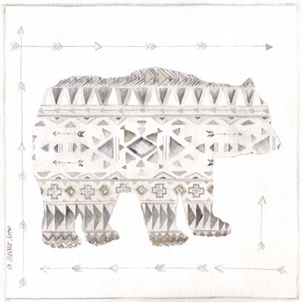 Framed Patterned Bear Print