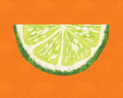 Framed Lime Wedge Print