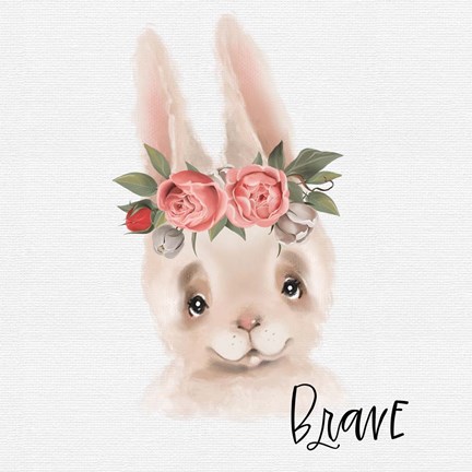 Framed Brave Rabbit Print
