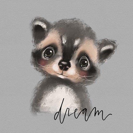Framed Dream Raccoon Print