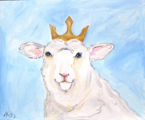 Framed Queen Sheep Print