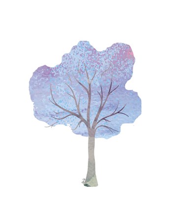 Framed Purple Tree IV Print