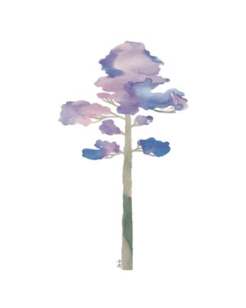 Framed Purple Tree V Print