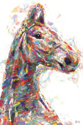 Framed Horse in Color Print