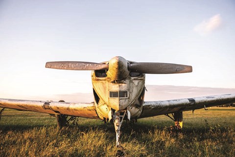 Framed Last Flight I  Hold Print