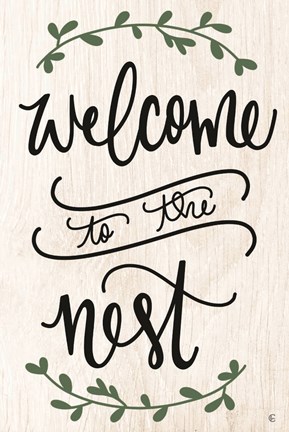Framed Welcome to the Nest Print