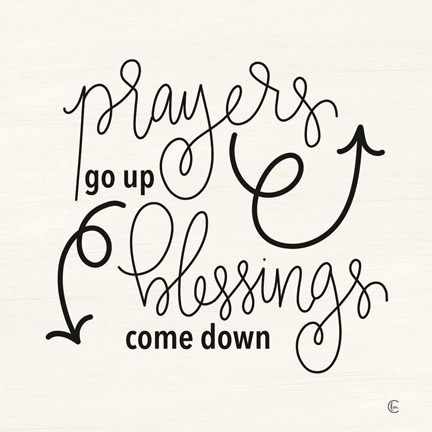 Framed Blessings Come Down Print