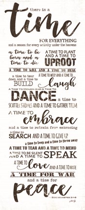 Framed Time for Everything Print