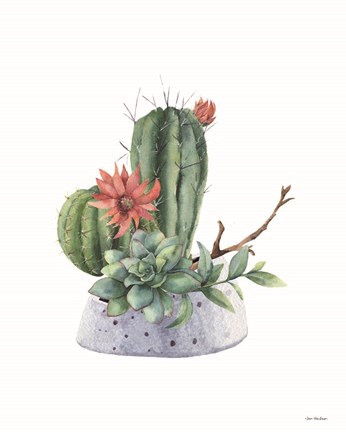 Framed Watercolor Cactus Print