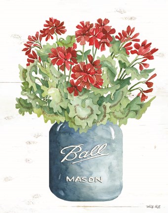 Framed Patriotic Blue Jar Print