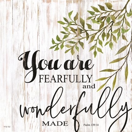 Framed You are Fearfully and Wonderfully Made Print