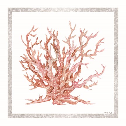Framed Pink Coastal Coral II Print