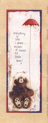 Framed Teddybear Share Print