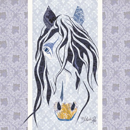 Framed Bluestar the Horse Print