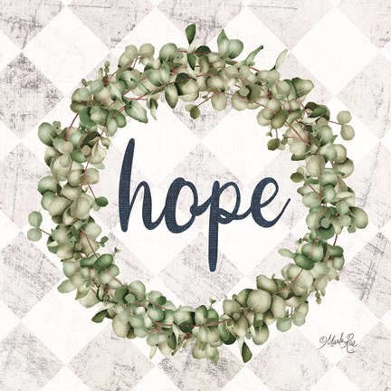 Framed Hope Eucalyptus Wreath Print
