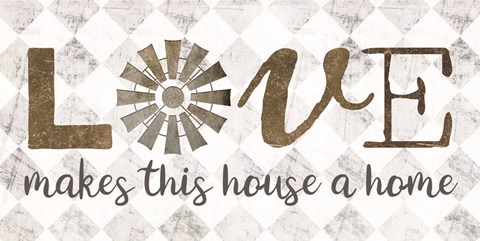 Framed Love Makes This House a Home Print