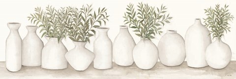 Framed White Vases Still Life Print