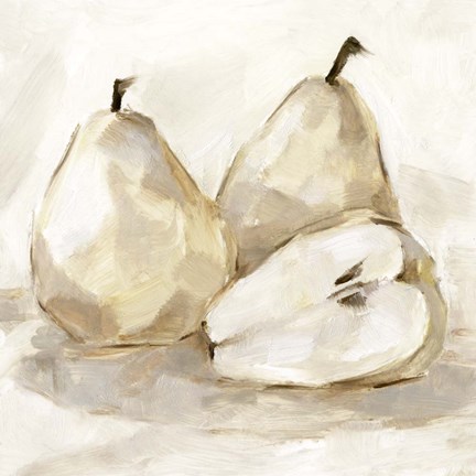 Framed White Pear Study I Print